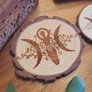 Triple Goddess Altar Tile,  Triple Goddess Altar Decoration, for Wiccan Witch Altar space
