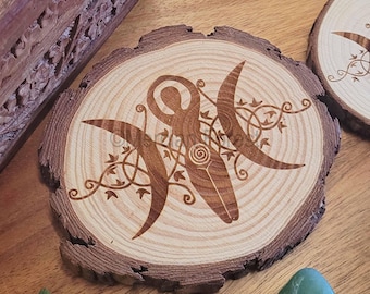 Triple Goddess Altar Tile,  Triple Goddess Altar Decoration, for Wiccan Witch Altar space
