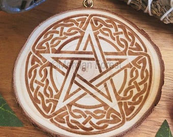 Pentacle Wall Hanging,  Pentagram Altar Decoration, for Wiccan Witch Altar space
