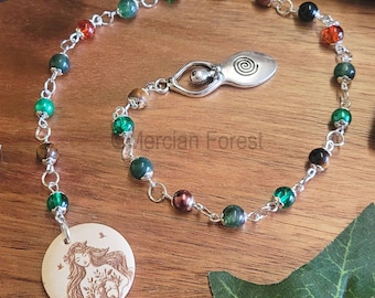 Gaia Meditation Beads, Earth Mother Pagan Prayer Beads
