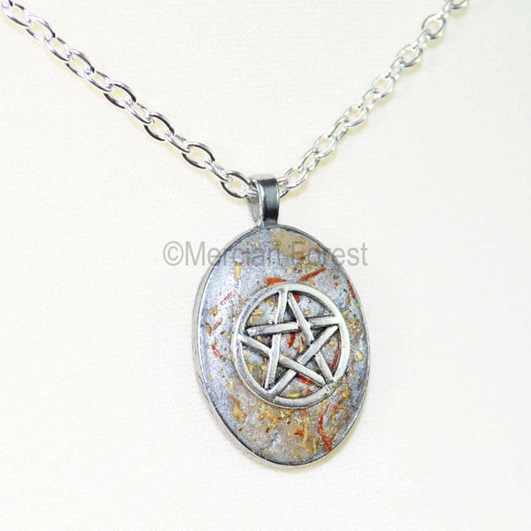 Protection Amulet, Protection Spell, Protection Necklace, Pentacle Necklace, Pagan Necklace - Witch Crafted Necklace