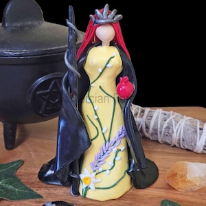 Persephone Goddess Statue, Persephone Figurine, Goddess of Spring and Queen of the Underworld Pagan Altar Figurine, Wiccan, Witch, Druid