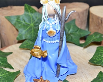 Amphitrite Ocean Goddess Mini Statue or Figurine, Pagan Decoration Altar Decoration a Pagan Ornament