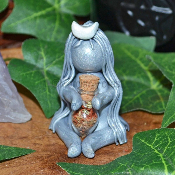 Déesse de l'autel, mini statue d'autel, déesse païenne, décoration païenne, bouteille de sorts