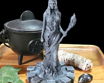 Hecate Figurine, Hekate Goddess of Witchcraft Statue, Greek Goddess, Witches Altar, Wiccan Altar, Pagan Goddess