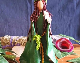 Blodeuwedd Pagan Goddess Figurine, May Queen, Pagan Altar Decoration, Wiccan, Witch, Druid