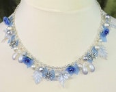 Frozen Roses Wreath Necklace