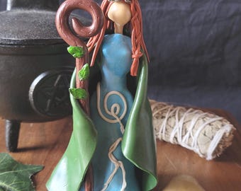 Danu Pagan Goddess Figurine, Great Mother Goddess, Earth Mother Goddess, Pagan Altar Decoration, Wiccan, Witch, Druid
