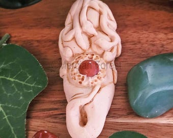 Medusa Altar Goddess, Goddess Altar Decoration for Wiccan or Witch, Clay Goddess