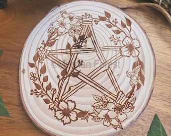 Pentacle Altar Wall Hanging,  Pentagram Altar Decoration, for Wiccan Witch Altar space