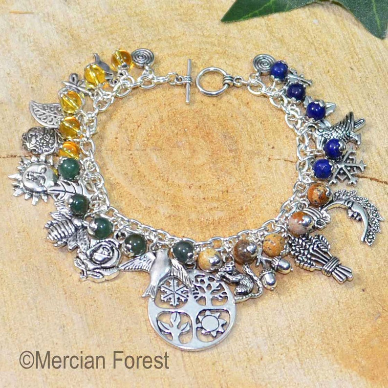 Four Seasons Gemstone Bracelet Handmade Etsy