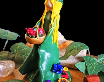 Summer Pagan Goddess Figurine, Pagan Altar Decoration, Wiccan, Witch
