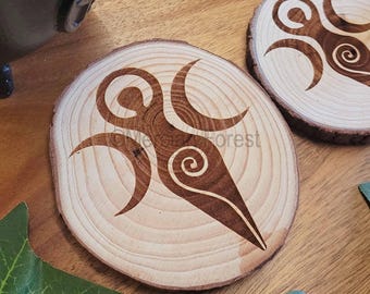Triple Goddess Altar Tile,  Triple Goddess Altar Decoration, for Wiccan Witch Altar space