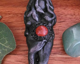 Medusa Altar Goddess, Goddess Altar Decoration for Wiccan or Witch, Clay Goddess