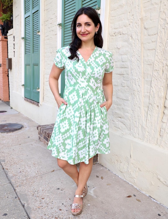 anna wedding dress designer Georgina, by Nieman Couture – Anna Nieman Boutique Long sleeve high Dominican Landscape printed cotton-poplin Size:W40 L29 25WS