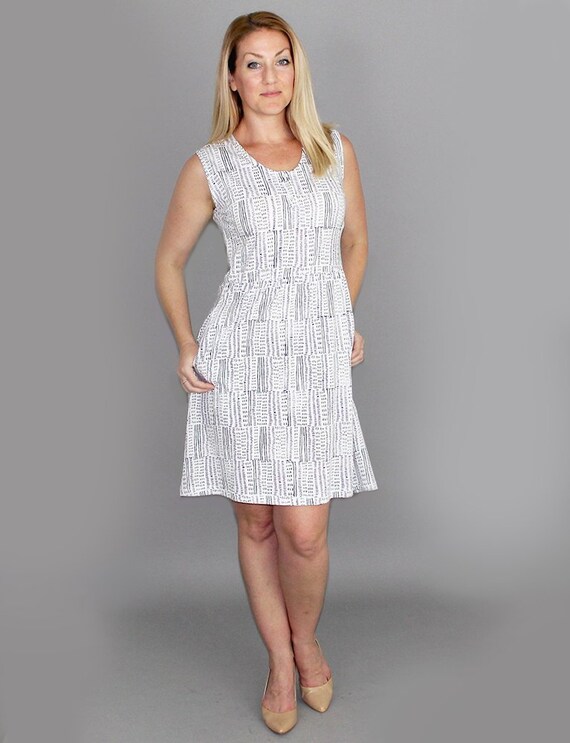 cotton knit dresses with pockets