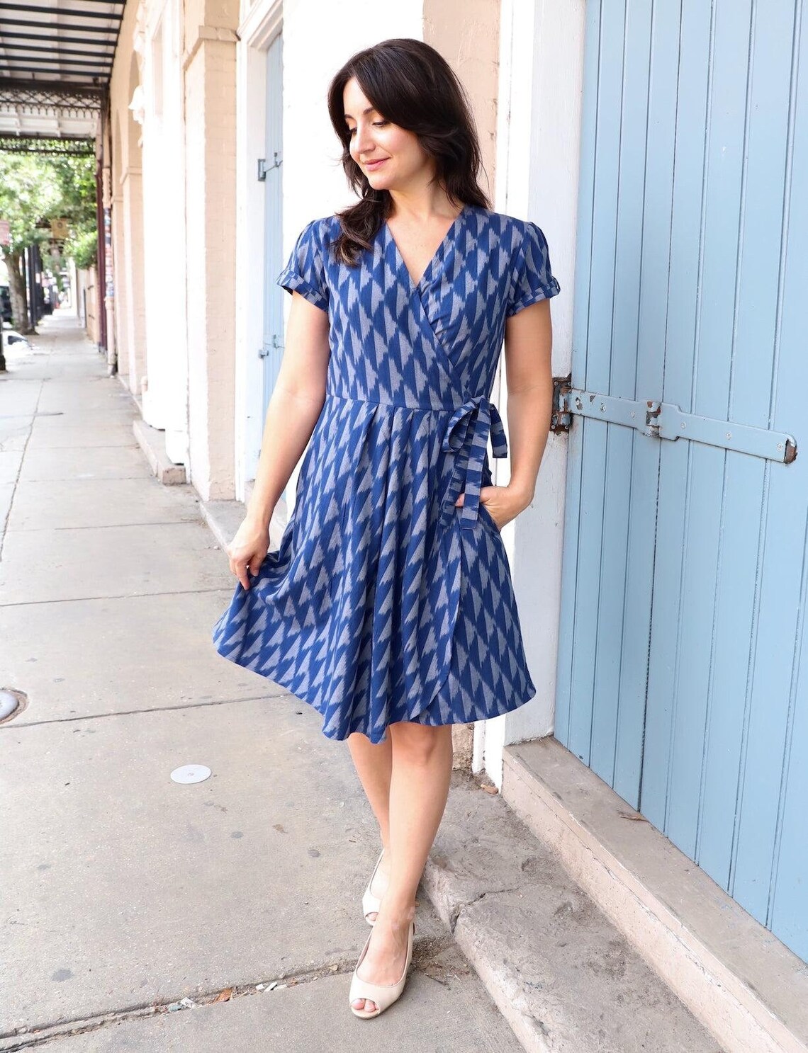 sequin gowns & formal dresses Long Dress with Long Sleeves 100% Rayon DRESS TO IMPRESS : Color:Ivory/Blue Print