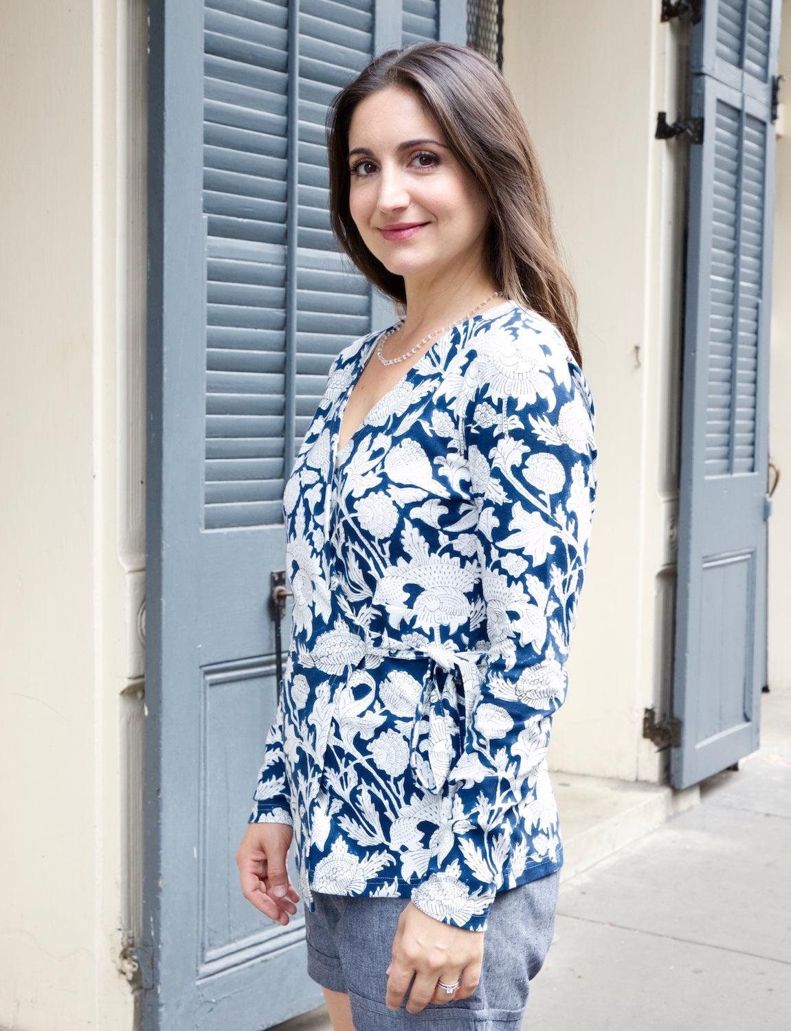 Organic cotton wrap top（white） WRAPTOP_FLOAT.jpg?v=1647448861