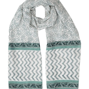 Superweicher Baumwollschal mit Paisleymuster in Mintgrün: Perfektes Geschenk für Mama