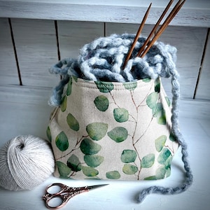 STRICKGARNSCHALE Projekttasche Wollehalter Mit Druckknöpfen