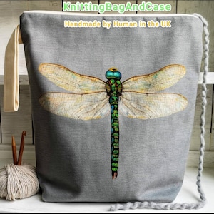 Dragonfly Project Bag: Velvet, 9-Pocket Knitting Bag
