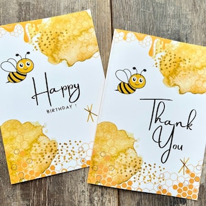 TARJETAS DE FELICITACIÓN DE ABEJAS Para personas creativas Artesano Tejedor Crocheter / Feliz Cumpleaños / Gracias
