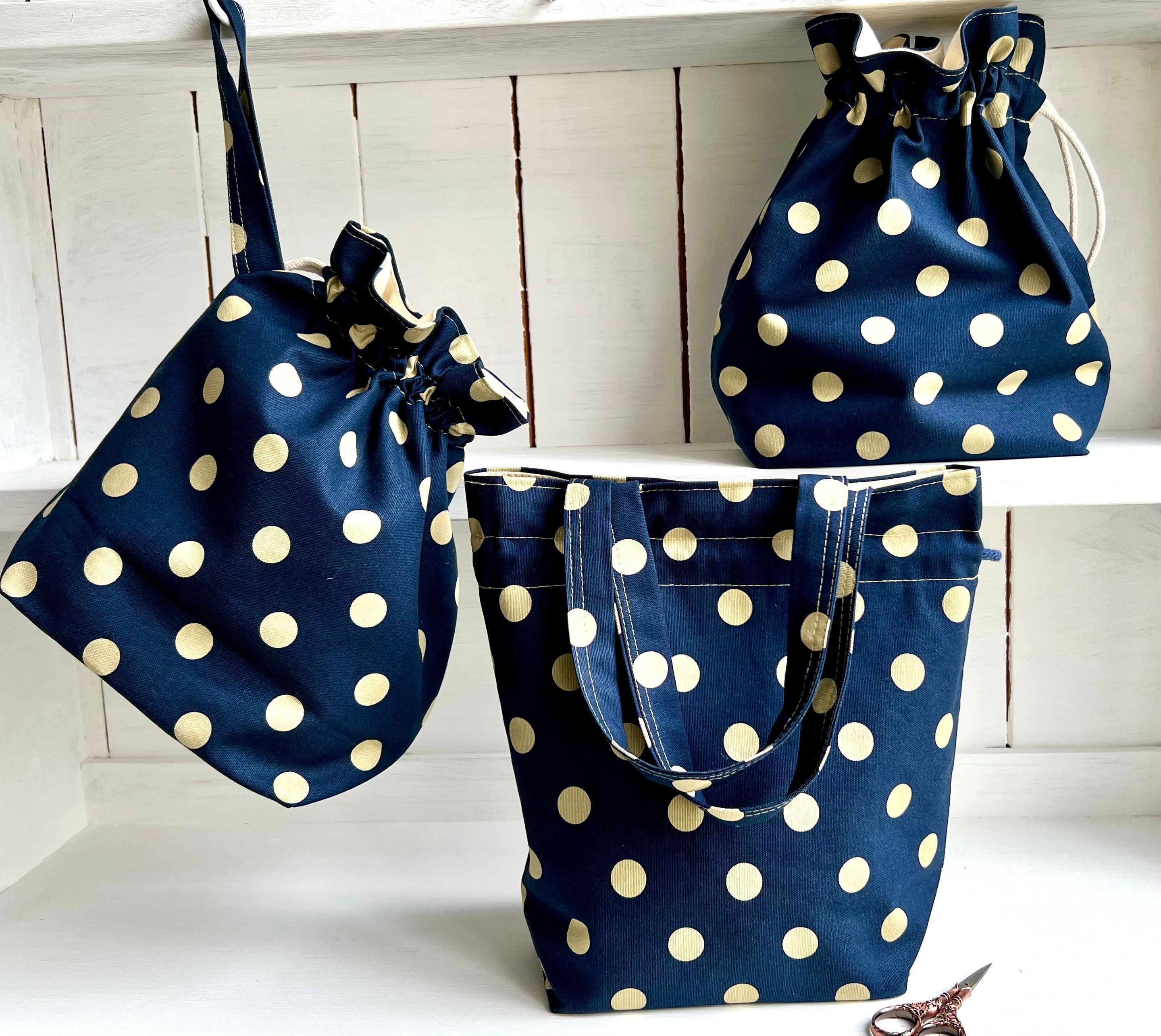 【*p(R)ojectR®】Drawstring 2way bag DRAWSTRING PROJECT BAG Japanese Polka Dot /select Colour and