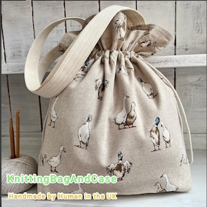 Mallard Duck Goose DRAWSTRING PROJECT BAG 9 Pockets