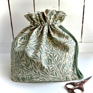 DRAWSTRING PROJEKTBEUTEL Retro Style Grüne Blätter Sock Sack