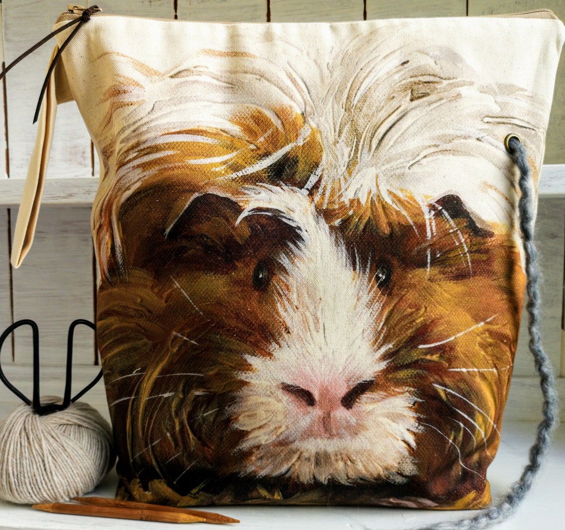 GUINEA PIG BAG Extra Large Project Bag Cotton Canvas Travel Etsy