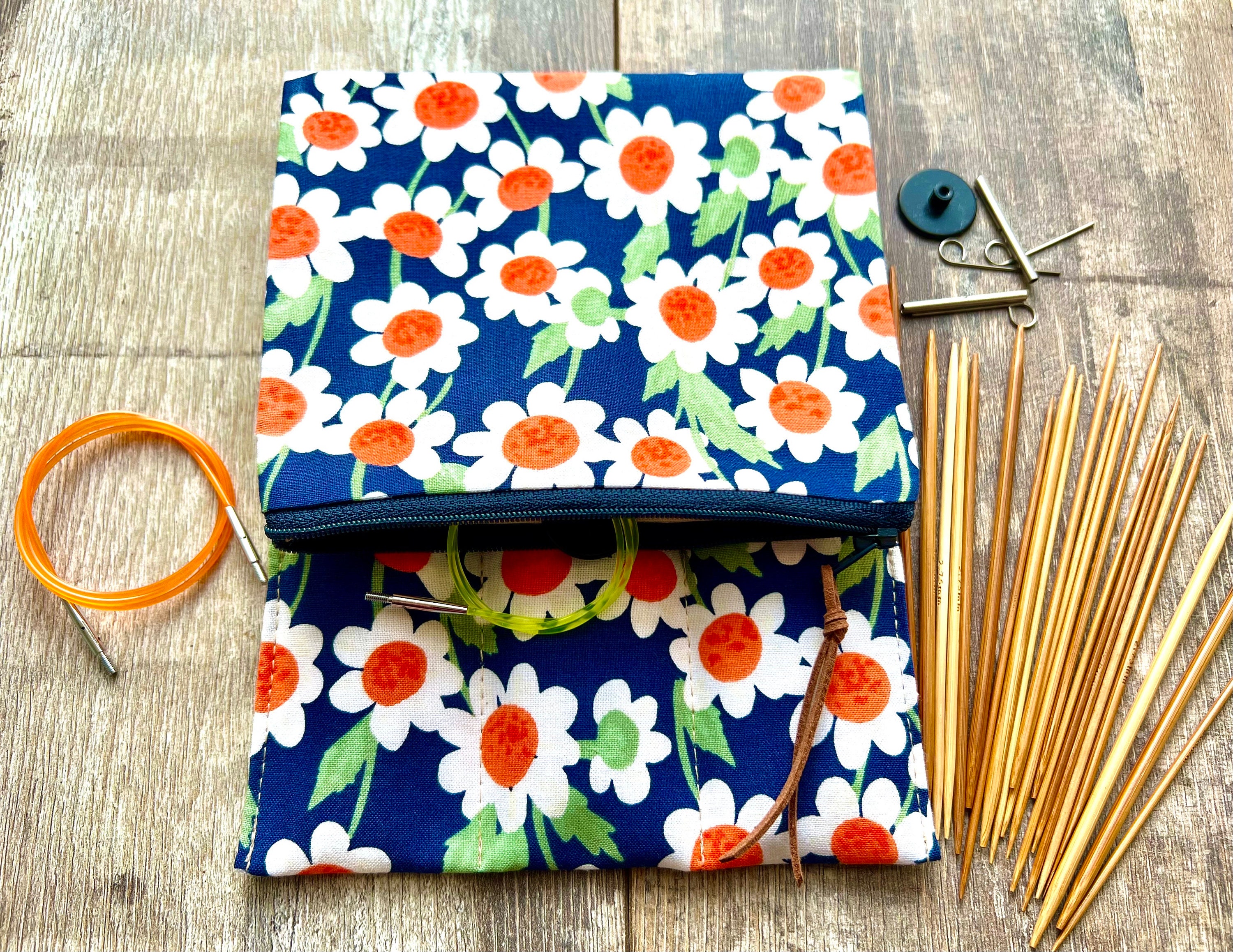 Aeelike Custodia Porta Uncinetti: Organizer A Doppio Strato Con Zip, In Tessuto Oxford Per Accessori Da Maglia - 6