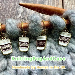 Kaffeetasse Maschenmarkierer: Stricken Häkeln Reisetasse