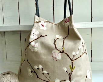 TOTE PROJECT BAG 9 Pockets / Japanese Cherry Blossom / Sakura