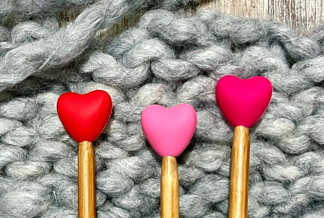 HEART STITCH Stoppers Knitting Needle Point Protector Practical
