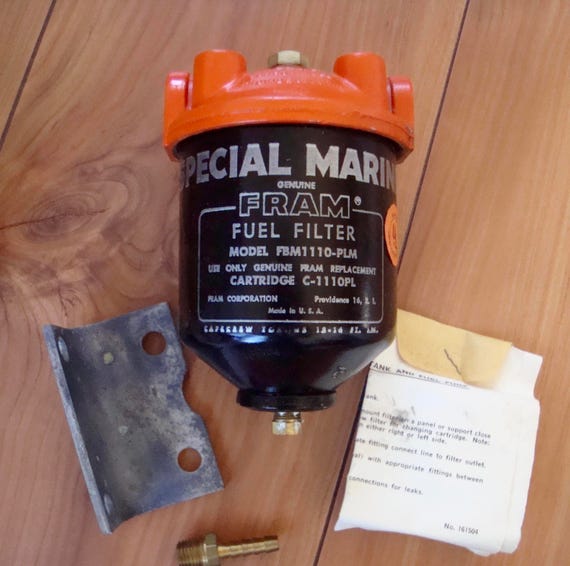 New Nos Fram Special Marine Fuel Filter Fbm 1110 Plm In Box Etsy
