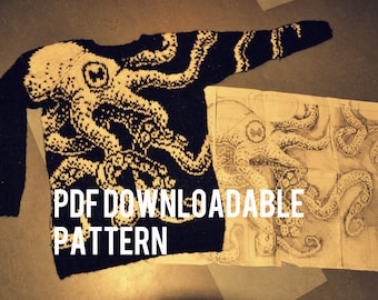 PDF pattern: Octopus sweater "Embrace"