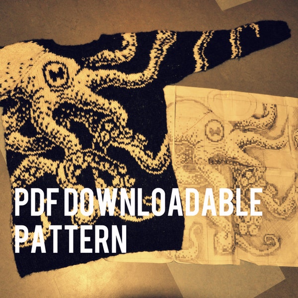 PDF pattern: Octopus sweater "Embrace"