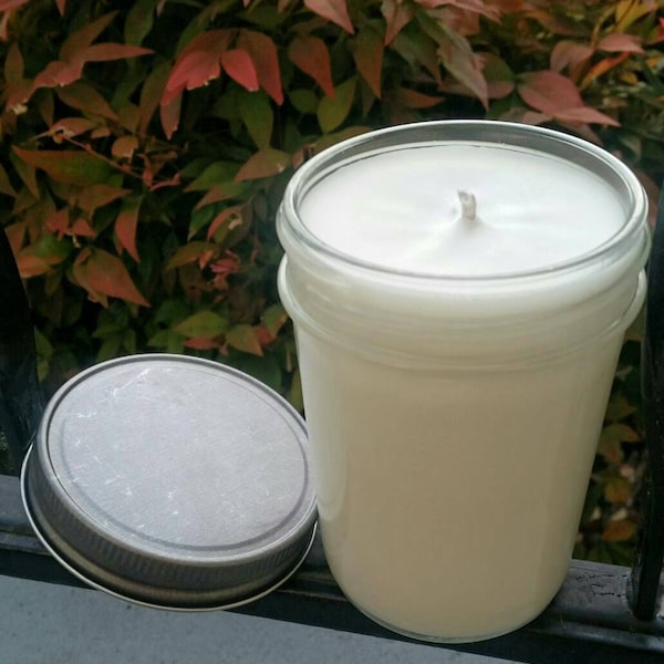 Lemon Vanilla Soy Candle - 8 oz Jar Candle - Citrus Candle - Sweet Candle - Vanilla Candle - Lemon Candle - Hand Poured Candle