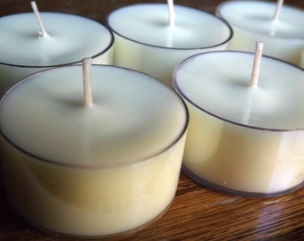 White Sage Soy Tea Light Candles - Set of 6 Scented Soy Tealights - Sage Candles - Earthy Candles -  Herbal Candles - Fall Candles
