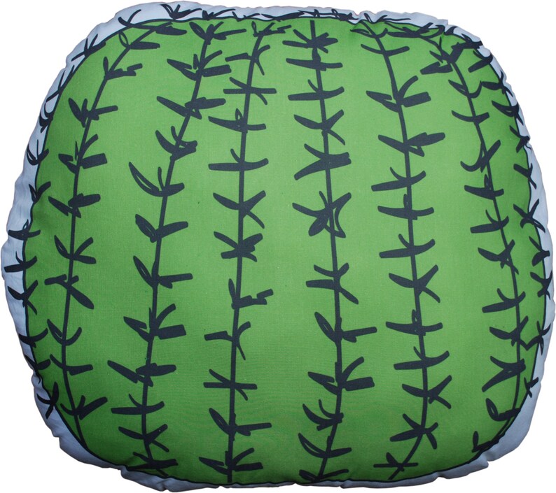 Cactus Pillow big ball 2 sided Cotton size 45cm in.18 cushion stuffed poliester image 3