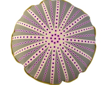 Round pillow in Lightweight Cotton Twill fabric made from high quality 100% cotton 2 sided, 17 inches