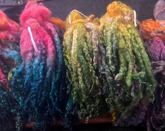 Rainbow Teeswater Long locks - 1 oz bundles