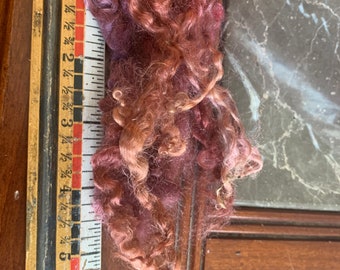 Textured art batt and dyed locks
