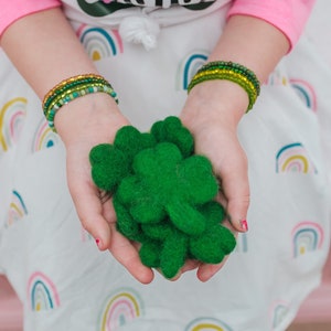 Shamrock St Patricks Day Clover Trèfle vert St. Patrick's Day Garland feutre forme Clover Garland Leprechaun's Day décor irlandais image 2