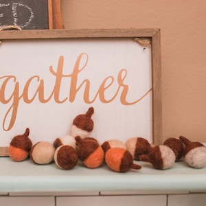 Felt Acorns | Thanksgiving decor | Autumn Decor | Felt Shapes | Thanksgiving Garland | Autumn Decor | Farmhouse inspired | Acorn Ornament