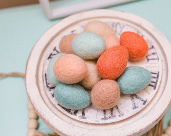 Farm Fresh Eggs -Mini Felt Eggs -Easter Decorations -Felt Easter Eggs -Mini Chicken Eggs -Farm Table -Felt Food -EggsRustic Country decor -