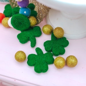 Shamrock St Patricks Day Clover Trèfle vert St. Patrick's Day Garland feutre forme Clover Garland Leprechaun's Day décor irlandais image 1