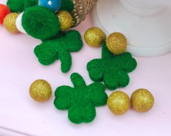 Shamrock -St Patricks Day Clover -Green Clover -St. Patrick's Day Garland  -felt shape -Clover Garland -Leprechaun's Day -Irish decor