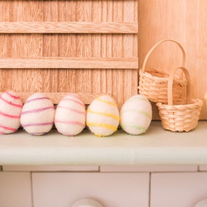 Pastel Easter Eggs -Felt Eggs -Easter Decorations -Felt Easter Eggs -Mini Chicken Eggs -Farm Table -Felt Food -EggsRustic Country decor -