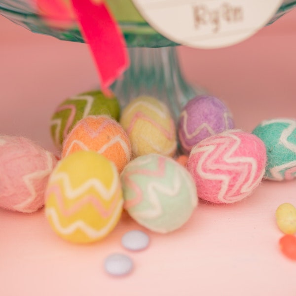 Pastel Easter Eggs -Felt Eggs -Easter Decorations -Felt Easter Eggs -Mini Chicken Eggs -Farm Table -Felt Food -EggsRustic Country decor -